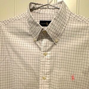 POLO Pink and White Button Down